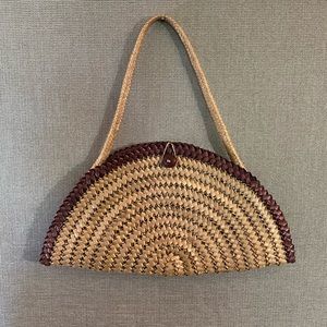 Moroccan reed woven artisan bag